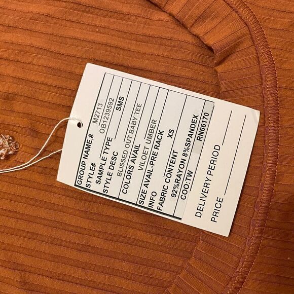 Free People Blissed Out Baby Rib T-Shirt size XS NWT - Picture 2 of 5